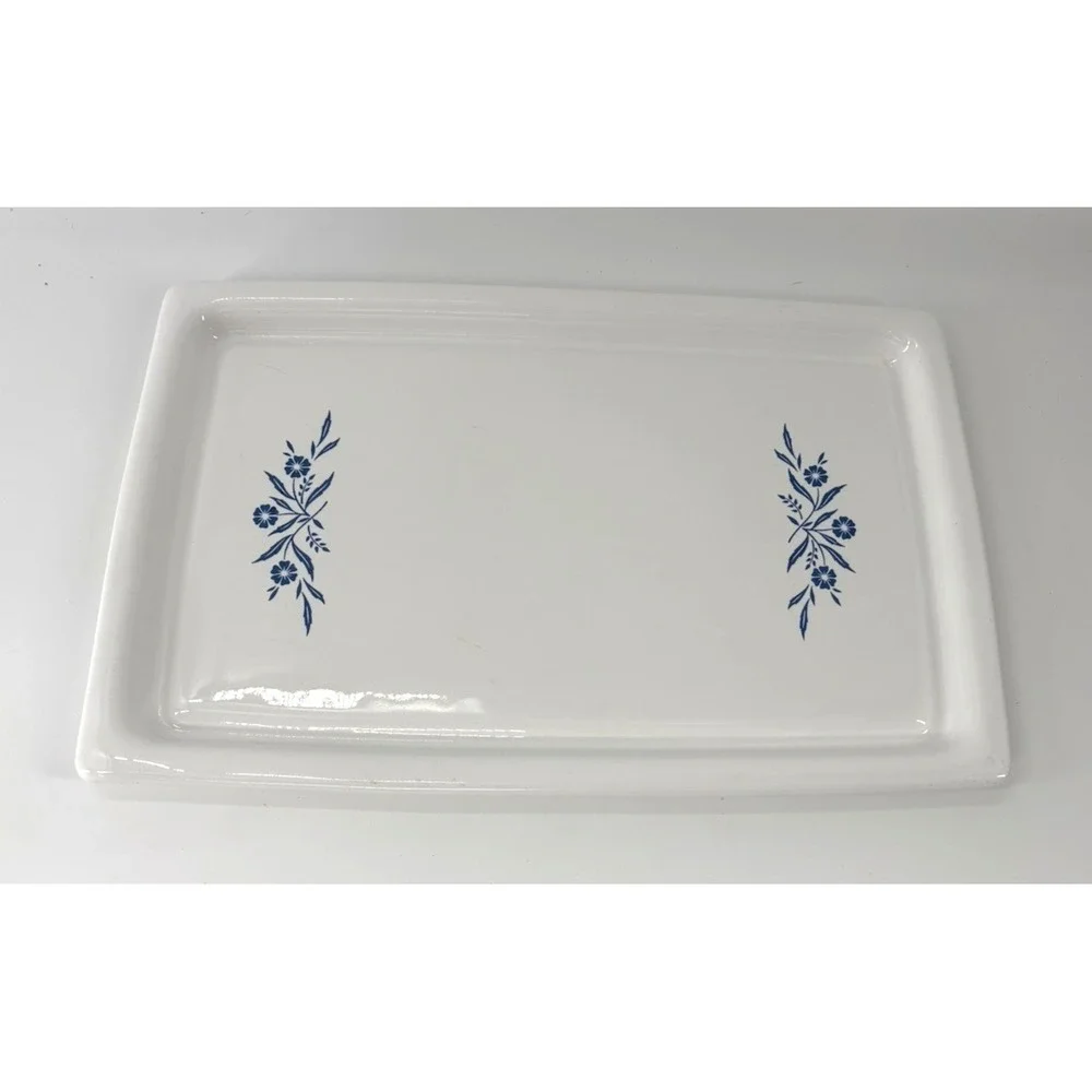 Vintage Corning Ware Cornflower Blue P-35-B Broil Bake Tray Platter 16x10 USA